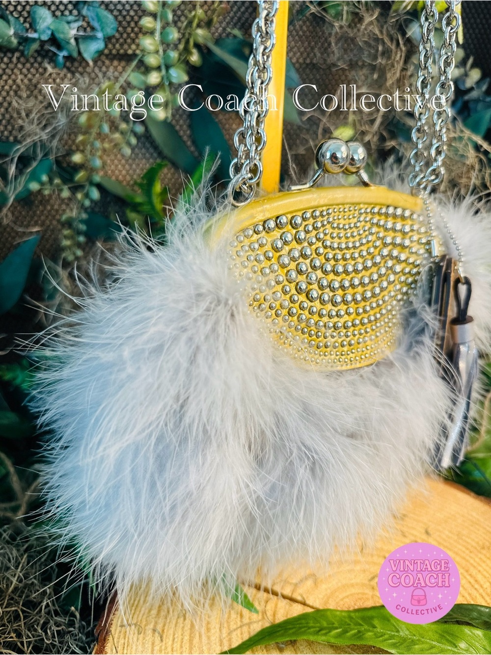 Rare Coach feathered kisslock Poppy - Picture 5 of 13